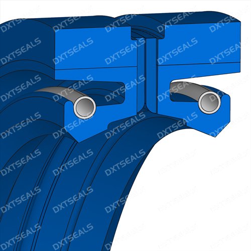 Merkel Radiamatic R37 Sealing with spring - Cross section