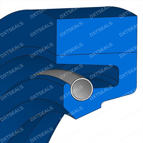 Merkel Radiamatic R35 Sealing with spring - Cross section